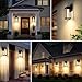 Brightever 2-Pack Outdoor Wall Lights Fixture, Exterior Waterproof 10W Matte Black Outdoor Wall Lanterns Sconces with Crystal Bubble Glass, Modern LED Outside Lights for House, Porch, Garage, Patio