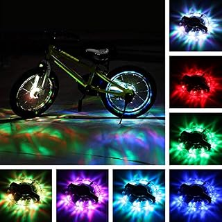 TINANA Rechargeable Bike Wheel Hub Lights Waterproof LED Cycling Spoke Lights 7 Color