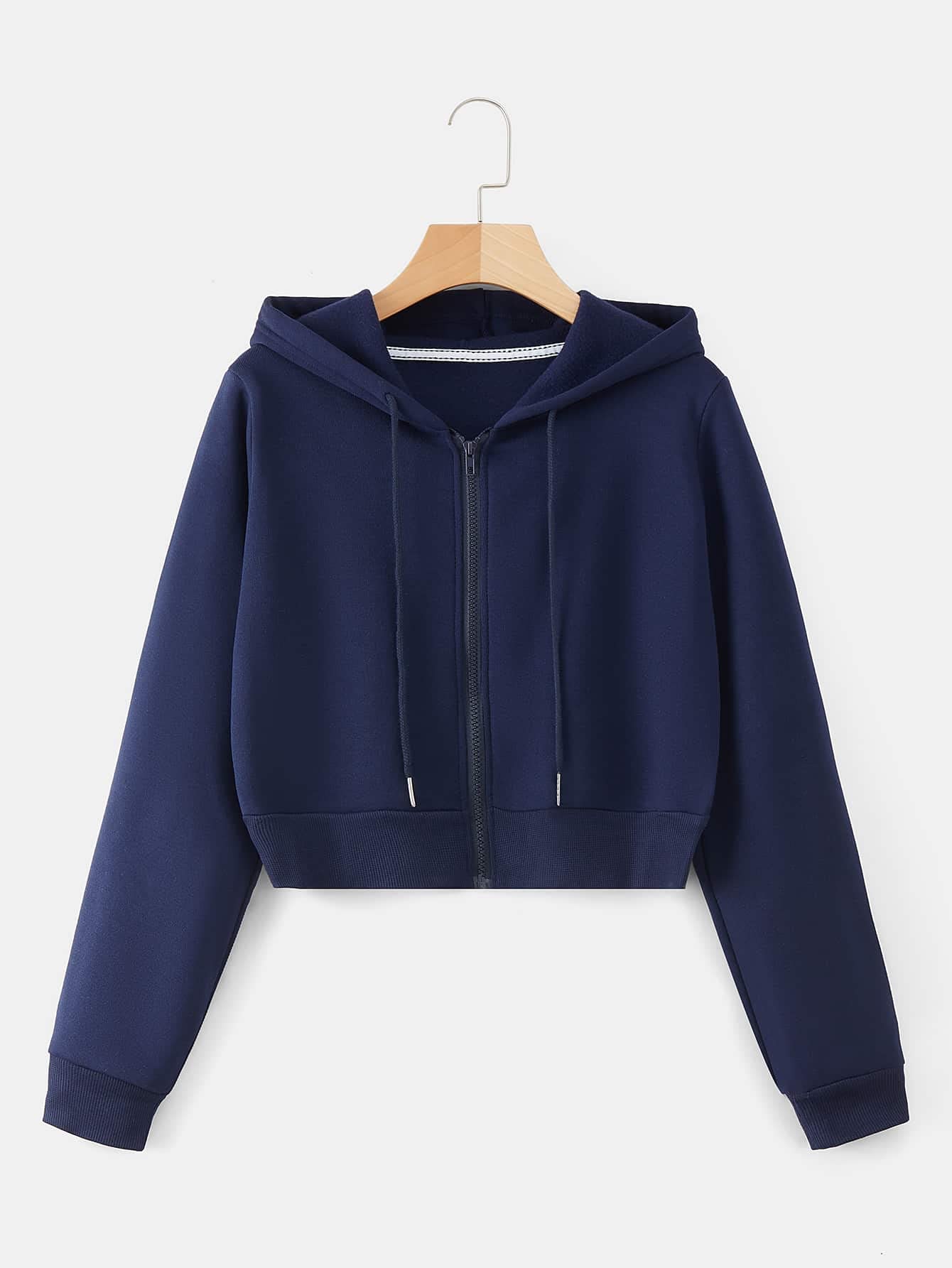 Sweat-shirt à capuche bleu marine thermique zippé taille M pour homme