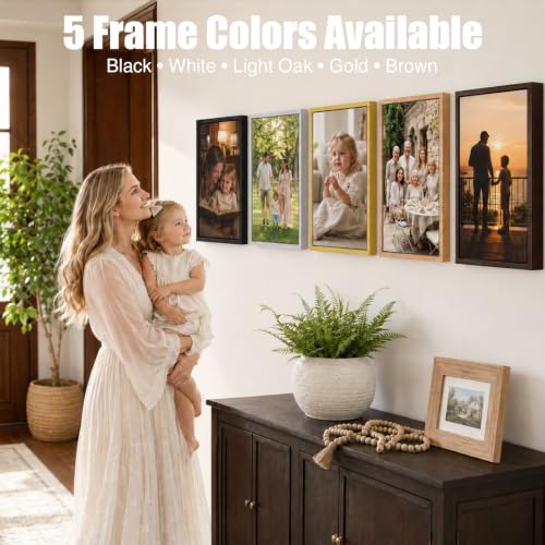 Image of Texas Art 18x30 Canvas Floater Frame, 1.25 inch Deep Wood Grain Texture Floating Picture Frame for Gallery Wrapped Canvas, Dark Walnut Modern Wall Decor for Home & Office, Fathers Gifts