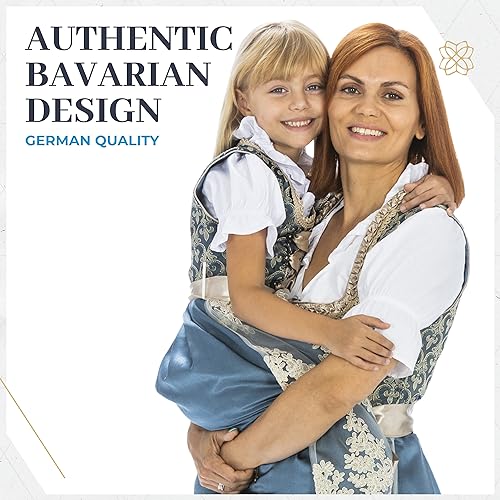 Disfraz Dirndl para Niñas Bavaria Trachten 6-8 Años miniatura 3