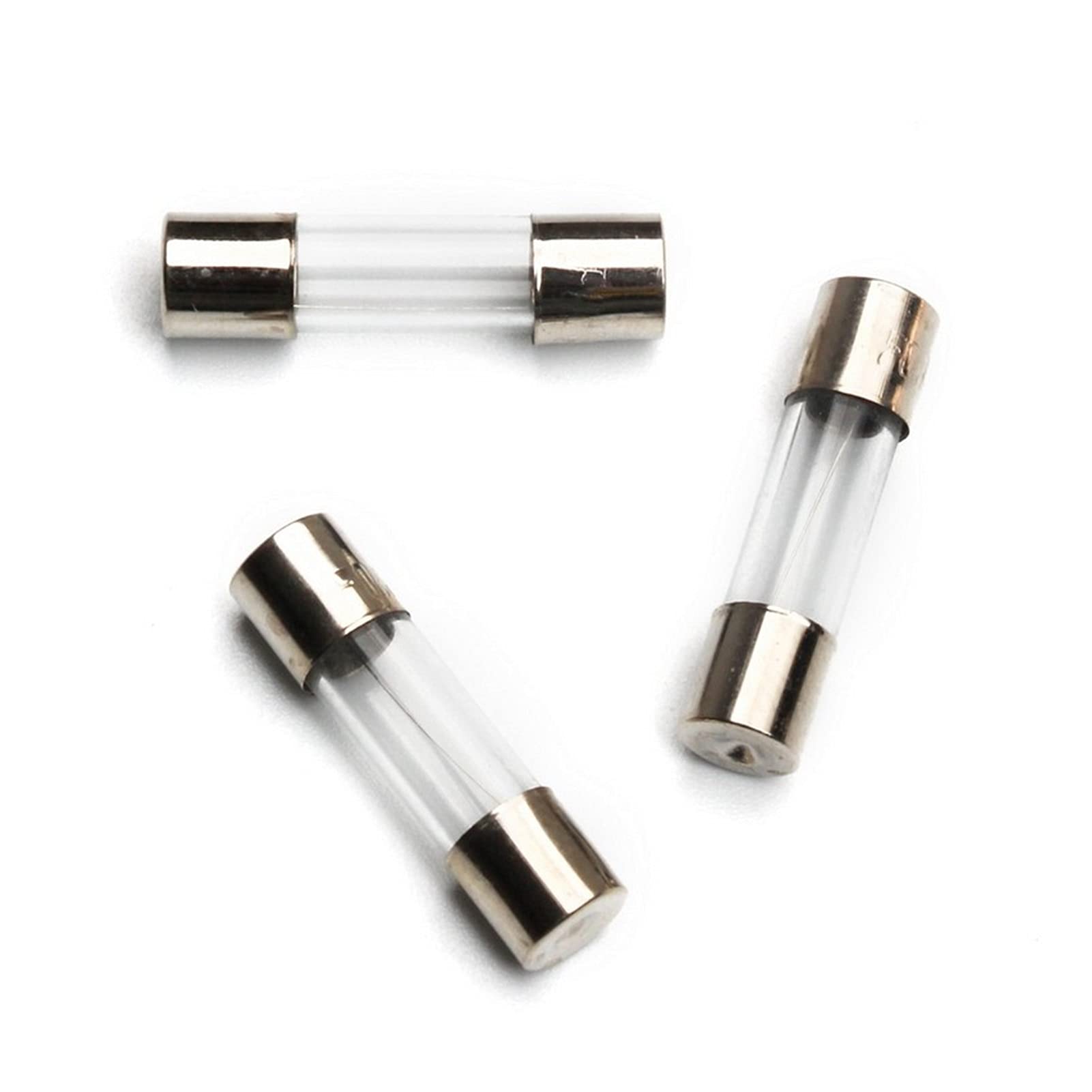 Bezpiecznik 10. 0 części/zestaw bezpieczników 5 x 20 mm zestaw bezpieczników do rur szklanych szybko wypalanych zestaw bezpieczników rur, 25/0,3/0,5/0,75/1/2/3/4/5/6 A 250 V z zabezpieczeniem skrzynki