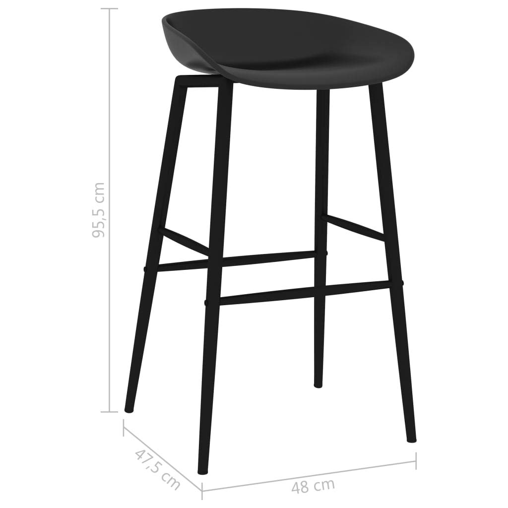 7-częściowy zestaw barowy w kolorze białym, czarnym, z blatem z płyty MDF, 120 x 60 x 105 cm i 6 ergonomicznymi stołkami barowymi z metalu (PP), do jadalni, kuchni, salonu, dla rodziny, dla