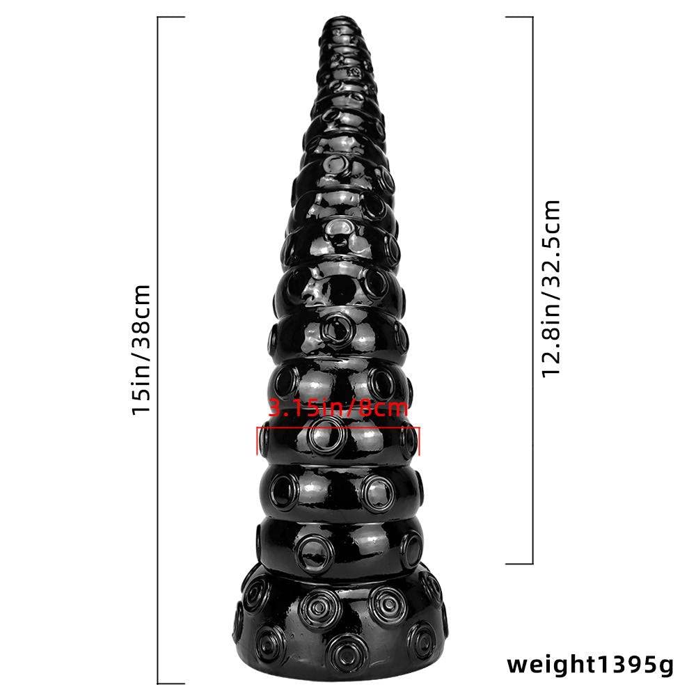 anale Ventosa con plug anale alieno, tentacolo in silicone da 38 cm, realistico per donne e uomini, principianti, massaggio prostatico, grande sex toy