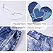 Voxikidio Girls Clothes Summer Heart Print Tight-Fit 2 Piece Short Set Fashion Tween Outfits Girls Clothing Blue Szie 9-10