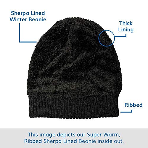 Image of YACHT & SMITH Winter Beanies, Bulk Cold Weather Thermal Warm Stretch Skull Cap, Mens Womens Unisex Hat