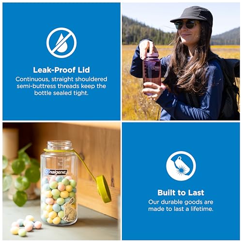 Image of Nalgene 32 oz Wide Mouth Water Bottle | BPA-Free, Durable & Leak Proof, Lightweight Bottle for Hiking & Gym, Work & Travel