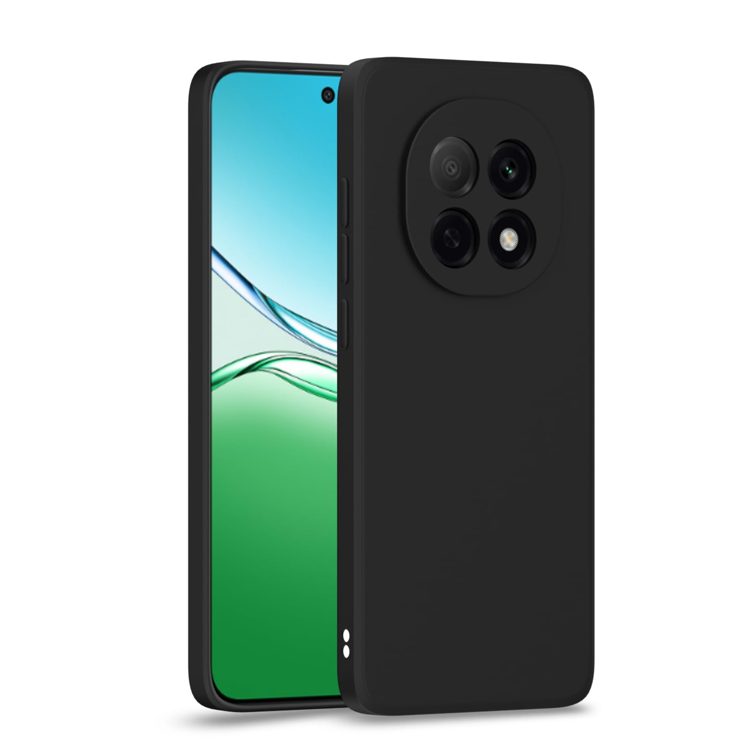 Amazon Basics Back Cover for Oppo F29 Pro 5G | Camera Protection Shockproof Soft Matte Silicone Bumper Case (Black)