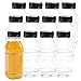 Aneco 12 Pack 8 Oz Empty Plastic Juice Bottles Reusable Square Drink Containers with Lids for Storing Homemade Beverages