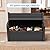 TimberAura 80 Gallon Outdoor Storage Bench, Heavy Duty Deck Box with Stripe Texture, Waterproof Resin Patio Seating for Cushions & Garden Tools, Lockable, 2-Person Capacity, 51"x 24"x 35", Black
