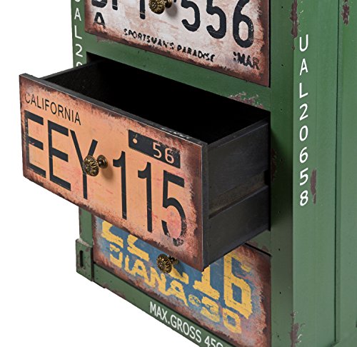 ts-ideen Commode kast container in industrieel design shabby metalen look vintage 34 x 51 cm - Image 4