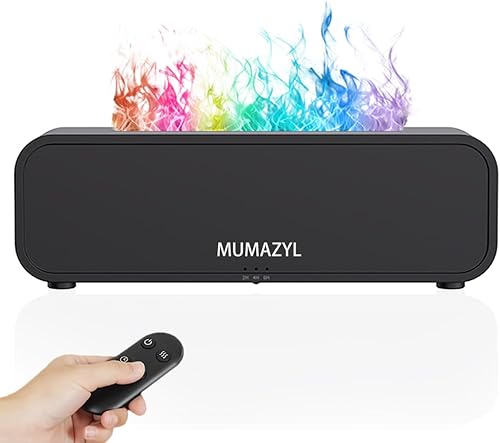 Miniatura 10 de Difusor de aceite esencial, sincronización de música, difusor de aceite esencial de llama colorida, humidificador de aroma de aire de llama
