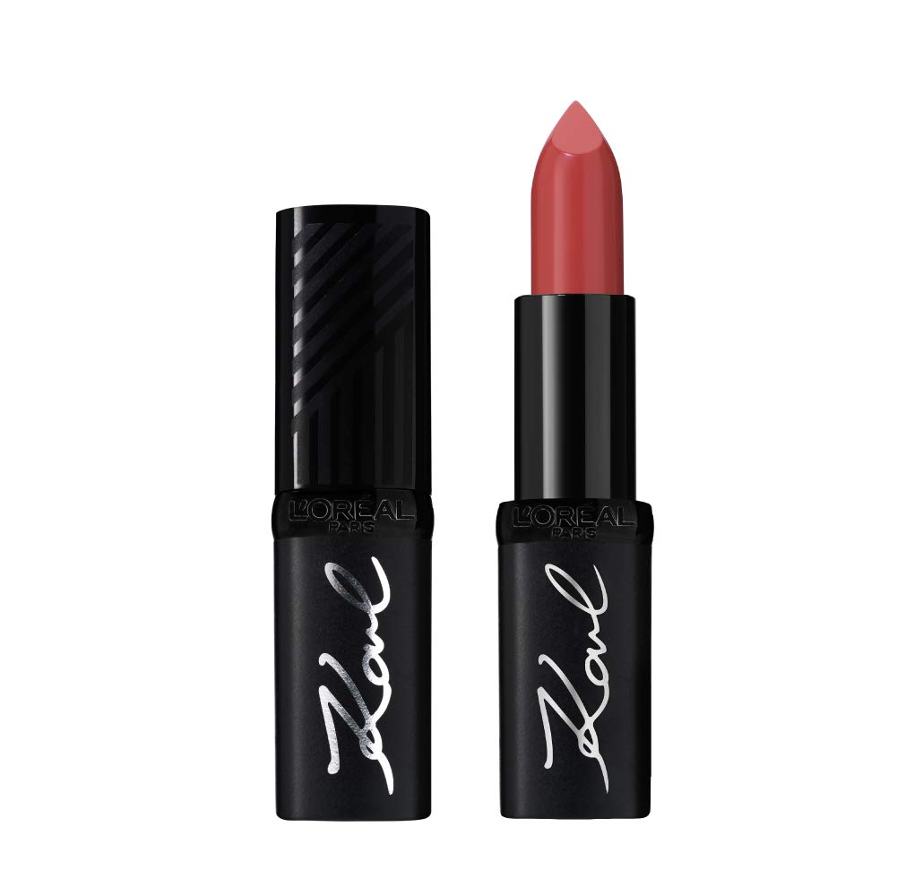 L'Oreal Karl Lagerfeld Contemporary Lipstick, 4 Timeless Shades, Nude Rosé, Satin Finish, Nourishing - Image 2