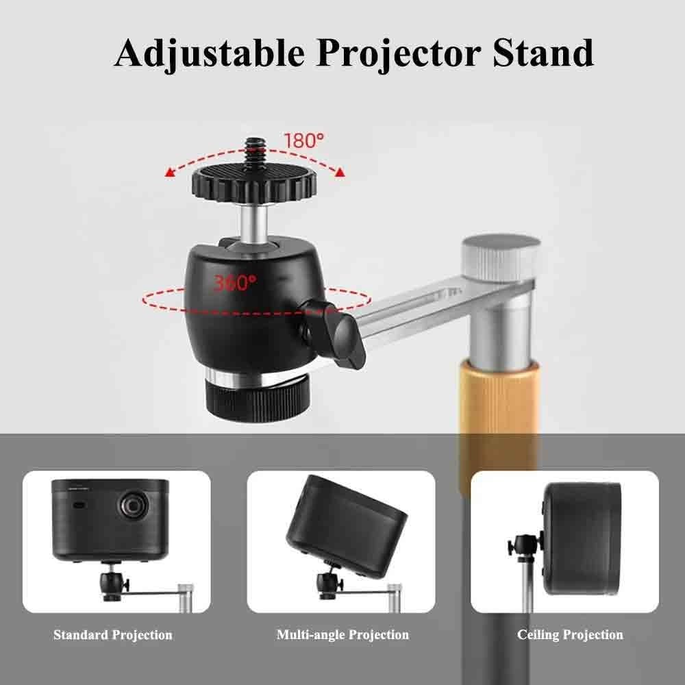 Supporto per Proiettore Supporto for proiettore multi-applicazione for divano letto da tavolo Staffa mobile con binario regolabile con base in metallo spesso in lega di alluminio Supporti per proietto