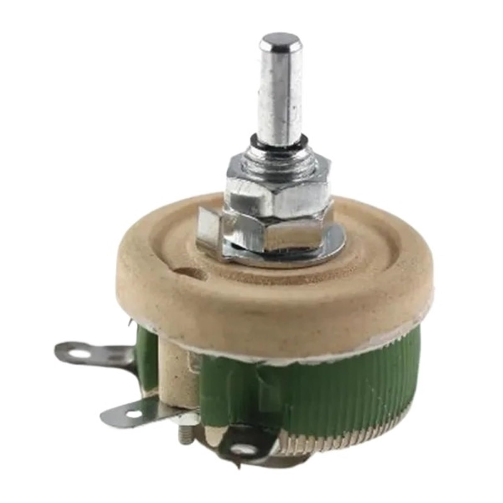 VKvmNYlxx Wound Ceramic Potentiometer, Adjustable Rheostat Resistance, 50W, 1R/2R/5R/10R/20R/30R/50R/100R/200R/300R/500R/1KR/2KR/3KR(5R)
