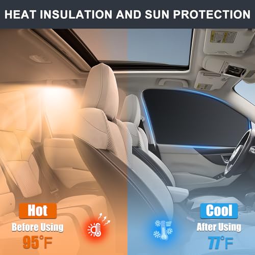 Image of ZATOOTO Car Window Shades - 4 Pack Car Window Covers Premium UV Blocking, Side Window Curtains Full Blackout for Privacy, Breastfeeding, Napping, Camping, and Travel, Universal Fit for Most Vehicles