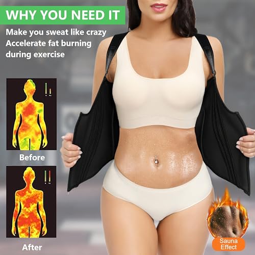 Image of YADIFEN Waist Trainer for Women,Zipper Corset Body Shaper for Tummy Control