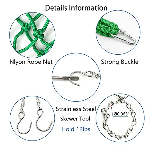 4Pcs Chicken Coop Toys-Chicken Xylophone Toy Chicken Veggies Fruit Skewers Lettuce String Bag Hanger Chicken Treats Holder For Hens Roosters Chicks #TOP4