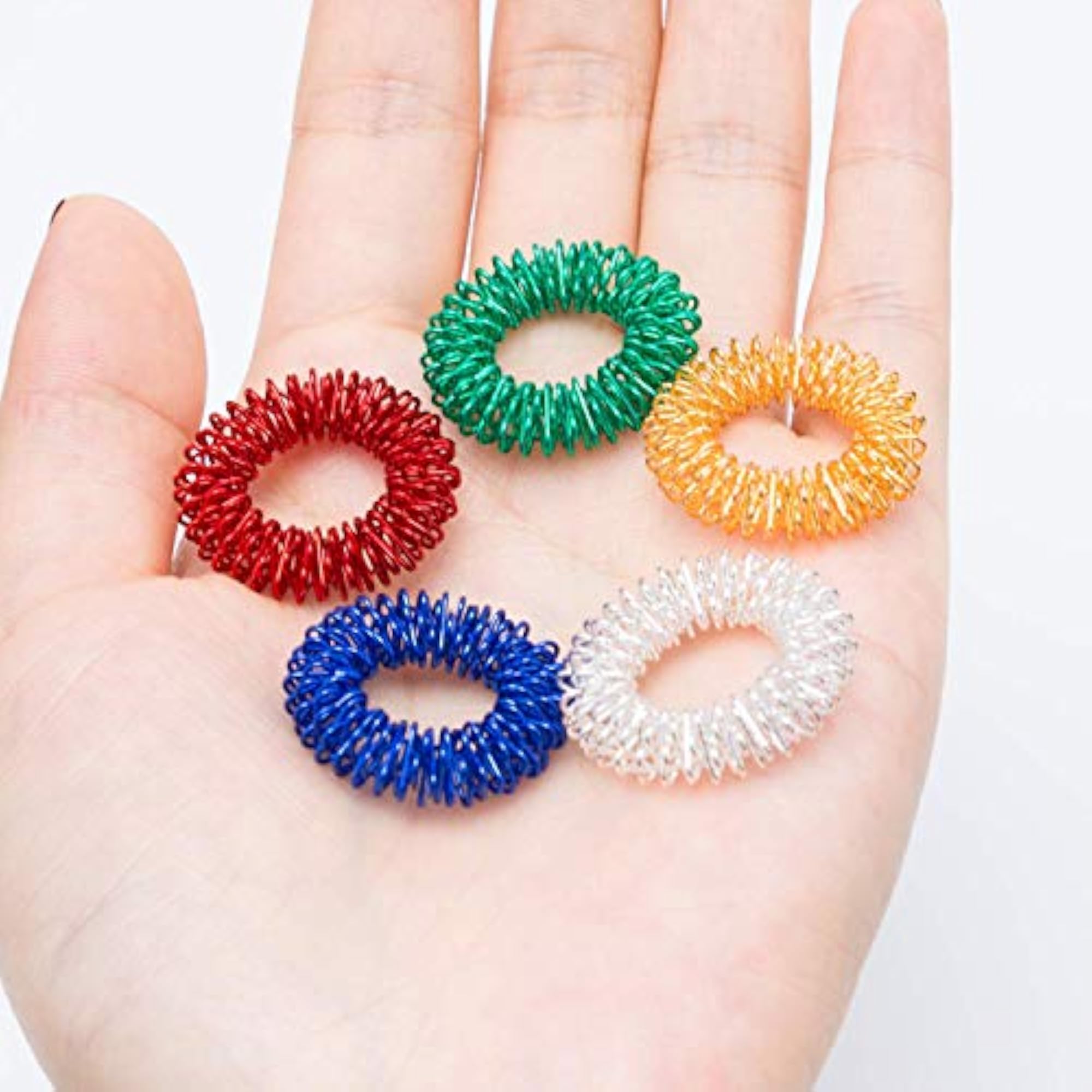 Pain Relief Finger Roller and 5 Acupressure Rings