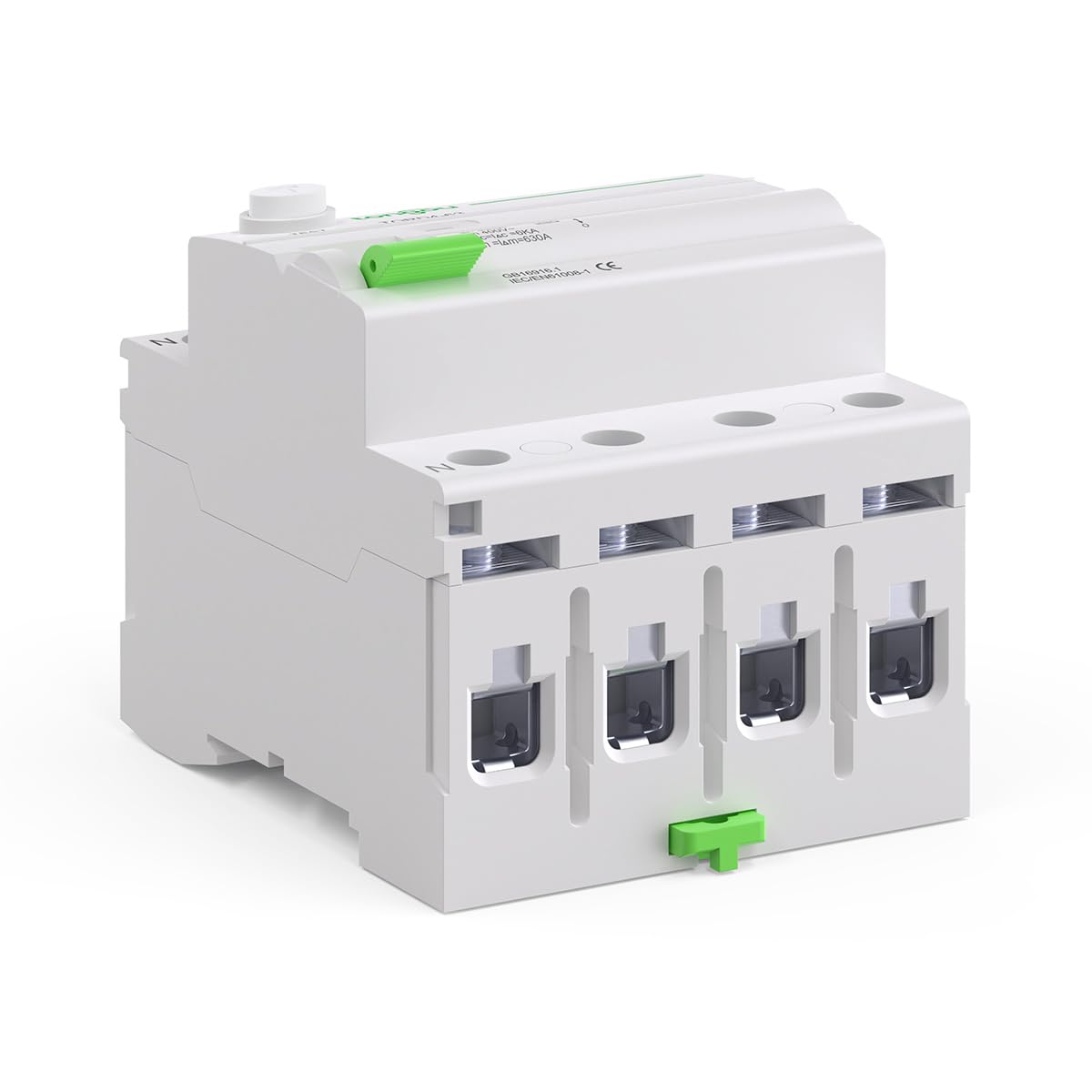 TONGOU Differential Switch 63A 30mA Tipo A 3P+N 400V, Adecuado para Viviendas Unifamiliares, Pequeños Edificios Comerciales y Otros Escenarios