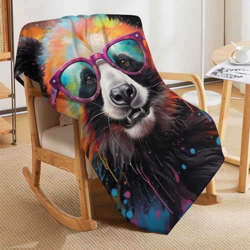 Couverture polaire ours en flannel douce 100x130cm pour lit - 7