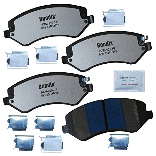 Image of Bendix Fleet Metlok MKD856FM Semi-Metallic Front Brake Pads for Chrysler Town & Country 2007-2003, Voyager 2008-2001, Dodge Caravan 2007-2001, Grand Caravan 2005-2001, Jeep Liberty 2007-2002
