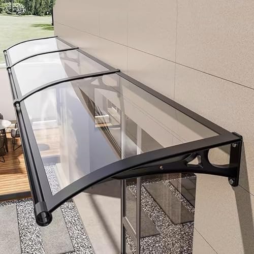 WJXIN Marquise de Porte Exterieur 100x300cm Marquise Porte D'entree Auvent de Porte D'entrée en Polycarbonate, Auvent de Terrasse, Abri de Fenêtre(60x80cm/24x32in)