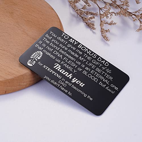 Ralukiia Step Dad Keychain Bonus Dad Wallet Card Birthday Christmas Fathers Day Extra Father Gift for Stepdad from Daughter4