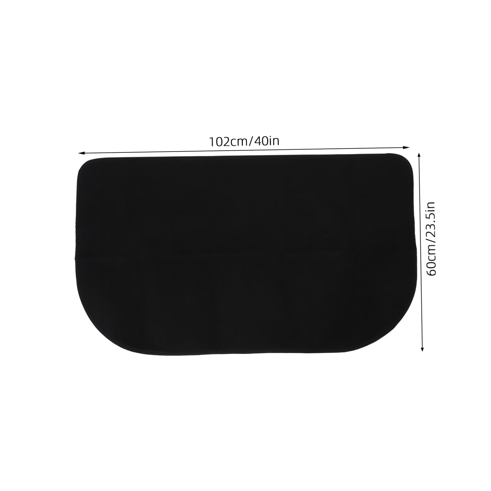 Tappeto Ignifugo per Caminetto a Mezza Luna in Poliestere e Pvc, Resistente All'usura e Facile da Pulire, Protezione per Pavimenti Interni Invernali Moderna