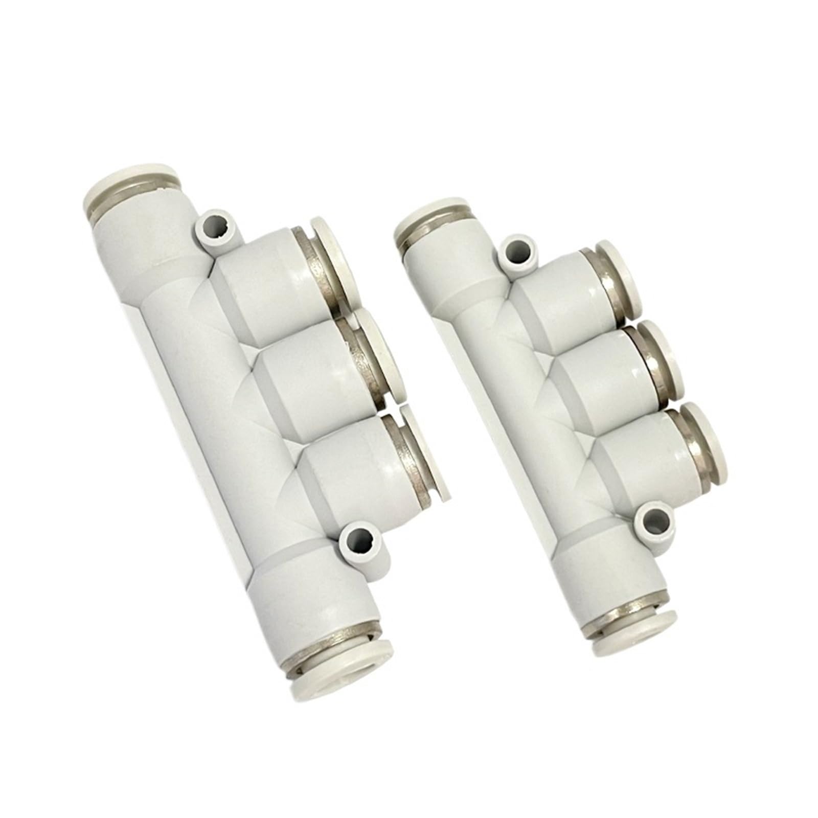 Conector rápido neumático blanco de 30 piezas, accesorios de tubo de plástico reutilizables de 5 vías