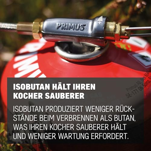 PRIMUS Gaskartusche - Power Gas Kartusche - Gaskartuschen Schraubventil EN 417 Gaskartusche - Isobutan & Propan - Gaskocher Kartusche - Camping Gaskartusche - Schraubgaskartuschen - Camping Gas