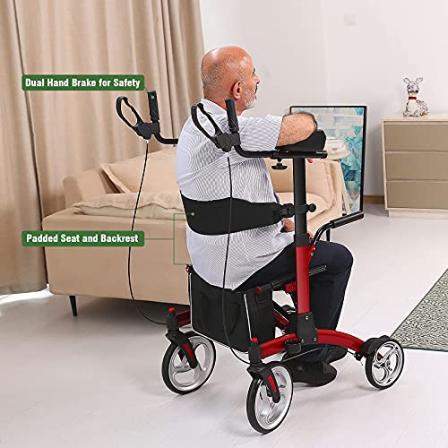 Healconnex Upright Rollator Walkers for Seniors Stand up Rolling