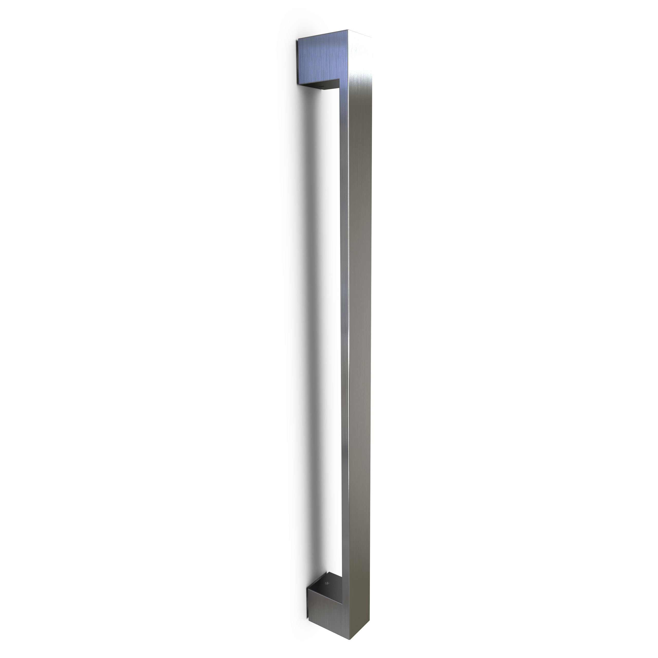 Cepillado Tirador de Acero Inoxidable Rectángulo Manija de la Puerta de Entrada Art.590 | Rectángulo T-Bar | 40cm Longitud Total