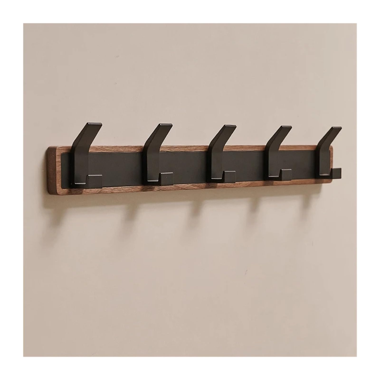 VMDVBNA Coat Hangers Wood Wall Hook, Hanging Coat Rack for Bathroom, Kitchen, Bedroom, Hallway(5 Hooks)