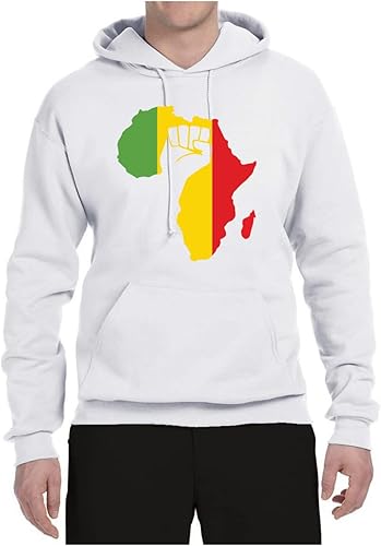 Vista 3 de Wild Bobby Black Power Africa Fist Pan African Pride Black Pride Unisex Graphic Hoodie Sweatshirt
