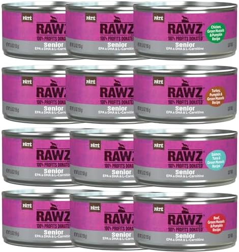 Amazon.com : Rawz Natural Premium Pate Canned Wet Food for Senior Cats