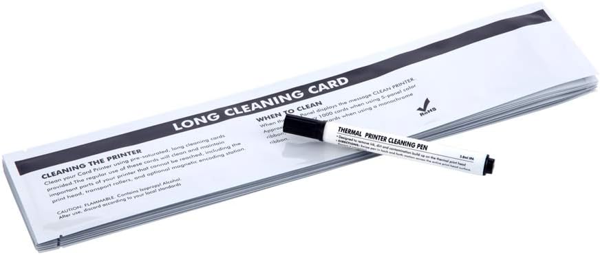 DuraClean� DC 3633-0053 Card Printer Cleaning Kit for Most Magicard Printers. 10 Cleaning Cards & 1 Cleaning Pen.