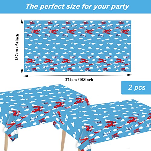 Airplane Party Supplies Tableware Kit For 24 Guests Helicopter Birthday Party Paper Plates Napkins Decorations Favors With Tablecloth And More For Kids #TOP1
