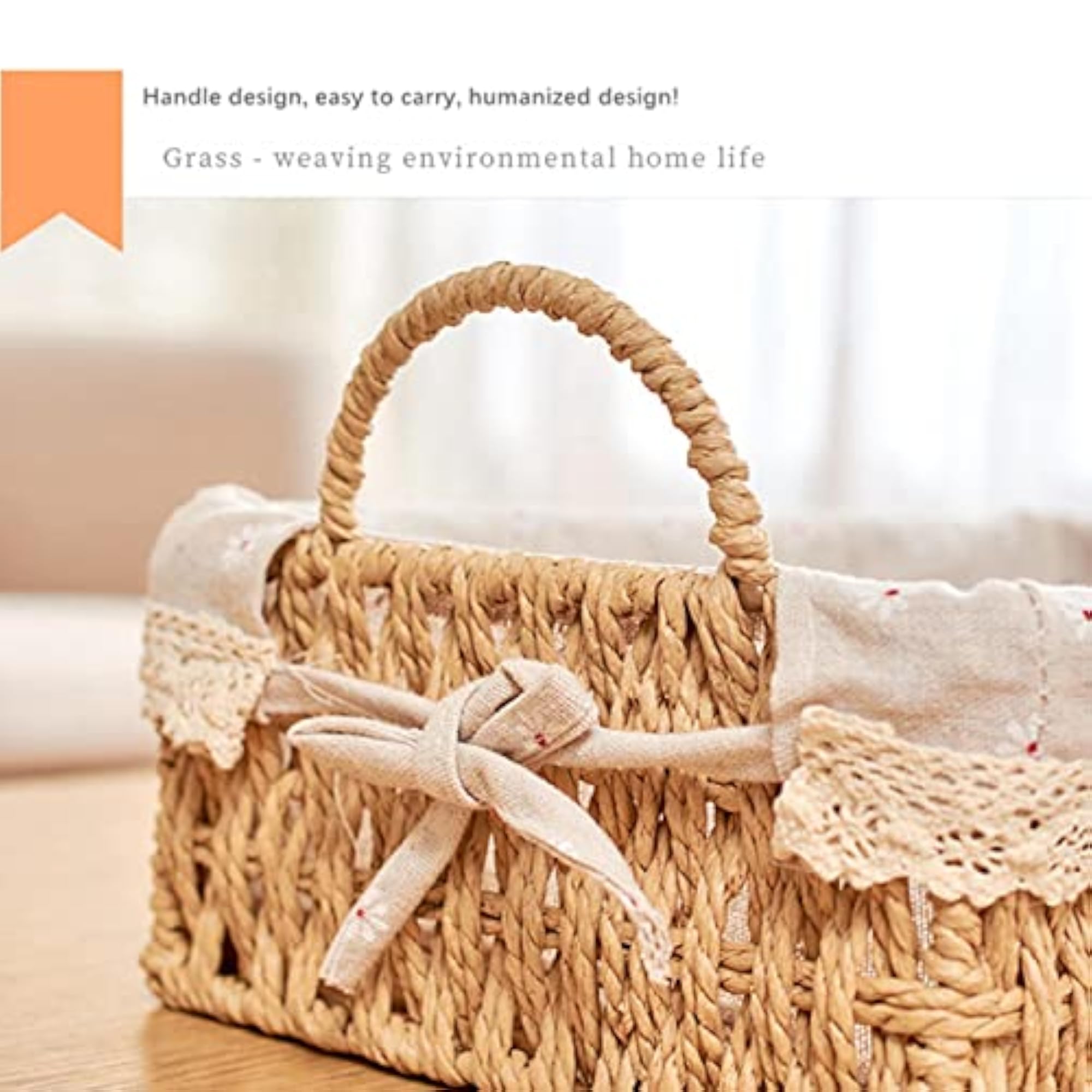 Creations Woven Storage Baskets for Food Serving