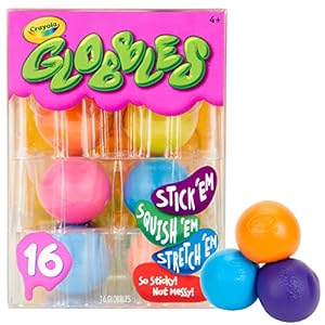 Crayola Globbles Fidget Toy (16ct), Sticky Fidget Balls, Squish Gift for Kids, Sensory Toys, Ages 4, 5, 6, 7, 8