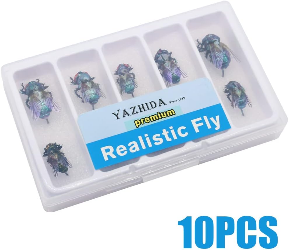 YZD Realistic Fly Fishing Dry Wet Nymph Trout Flies Topwater Lures for Freshwater Saltwater High Simulation Hand Tie Lure Kits 10 pcs : Sports & Outdoors