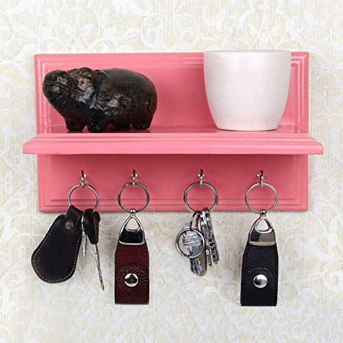 Image of Wooden Wall Shelf (Pink)