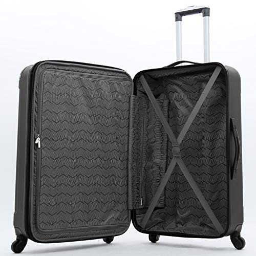 Travelers Club Midtown Hardside 4-Piece Luggage Travel Set, Black