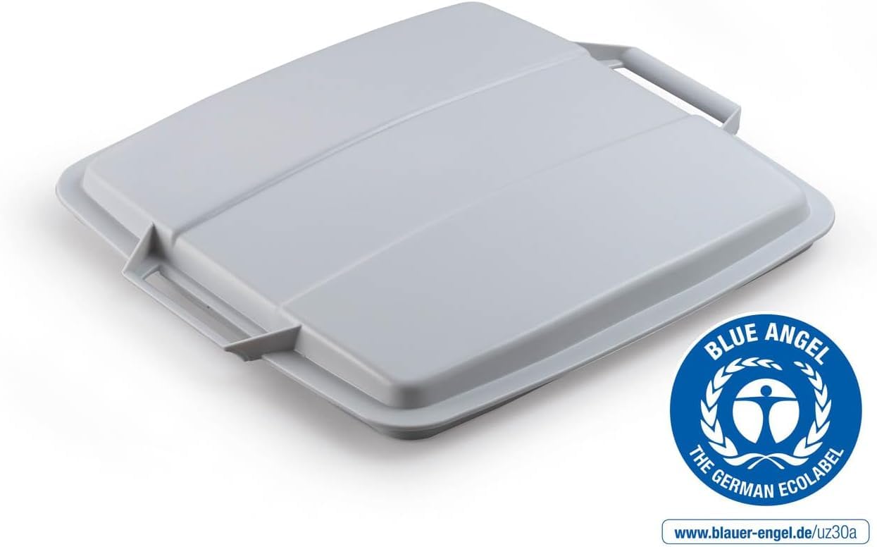 Durable coperchio Eco per bidone Durabin 90L, certificato Blue Angel, grigio, 6 pezzi, 1800506050