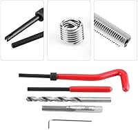 Vista 4 de XT AUTO 30 piezas de acero inoxidable M5 x 0.031 in Kit de inserción de reparación de roscas compatible con herramientas de mano para reparación