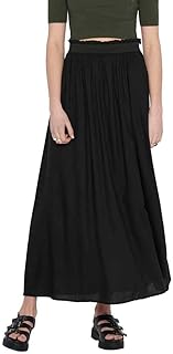 ONLY Female Plissierter Rock Einfarbiger Maxirock