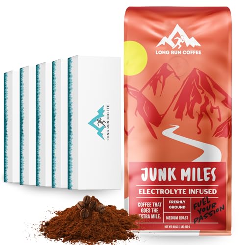 Image of Long Run Coffee - Hydrating Coffee with Electrolytes - All Natural Energy + Hydration + Recovery for Athletes - Stomach Friendly Electrolyte Coffee for Runners (5 lb, Medium Roast)