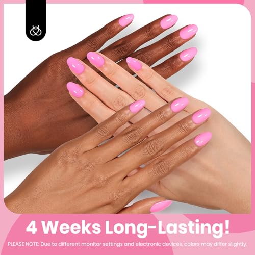 Image of Beetles Pink Gel Polish - First Crush 15ML /0.51Fl Oz, Light Pink Gel Nail Polish, Soak Off UV LED Lamp Nail Art, Long-Lasting Manicure Salon DIY Home Summer Nails
