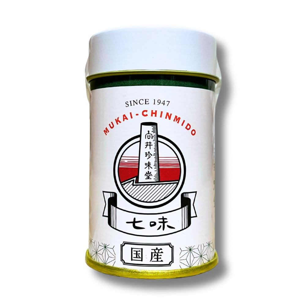 Amazon | 向井珍味堂 国産七味8g 缶入り 1個 粉末 七味唐辛子 最高