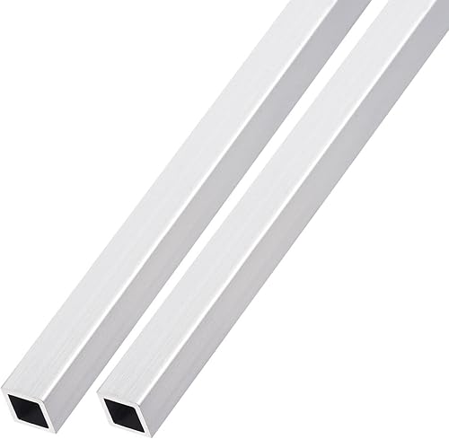 Miniatura 16 de METALLIXITY Tubo cuadrado de aluminio (0.236 in x 0.236 in x 0.039 in x 7.874 in) 2 piezas, tubo de aluminio 6063 - para muebles del hogar